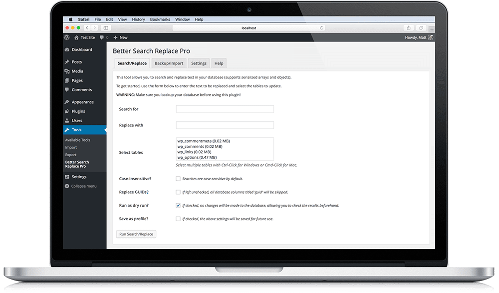 Better Search Replace Pro-超好用的WordPress数据库搜索替换插件[更至v1.4.9]图片5
