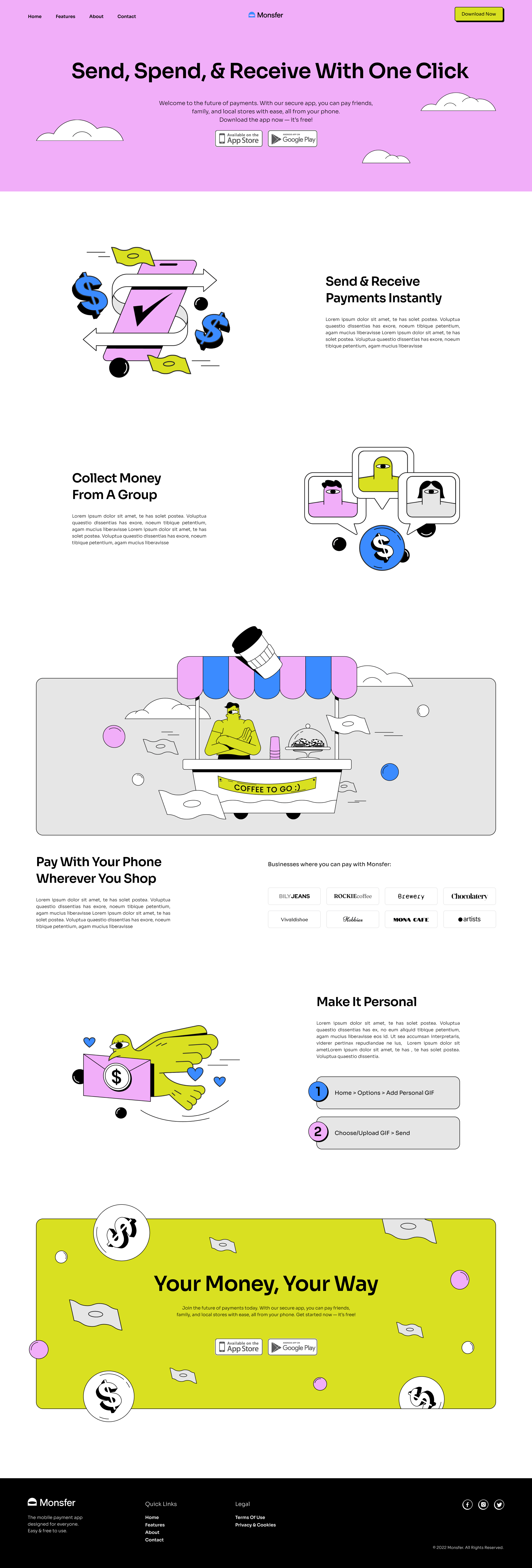 整站模板_移动支付APP在线支付网站成品模板_一键导入式快速建站模板图片3