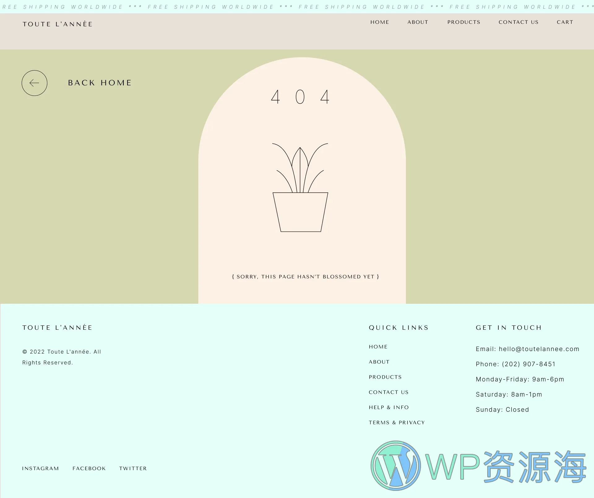 整站模板_室内植物盆栽多肉绿植商城网站成品模板_一键导入式快速建站模板插图3-WP资源海