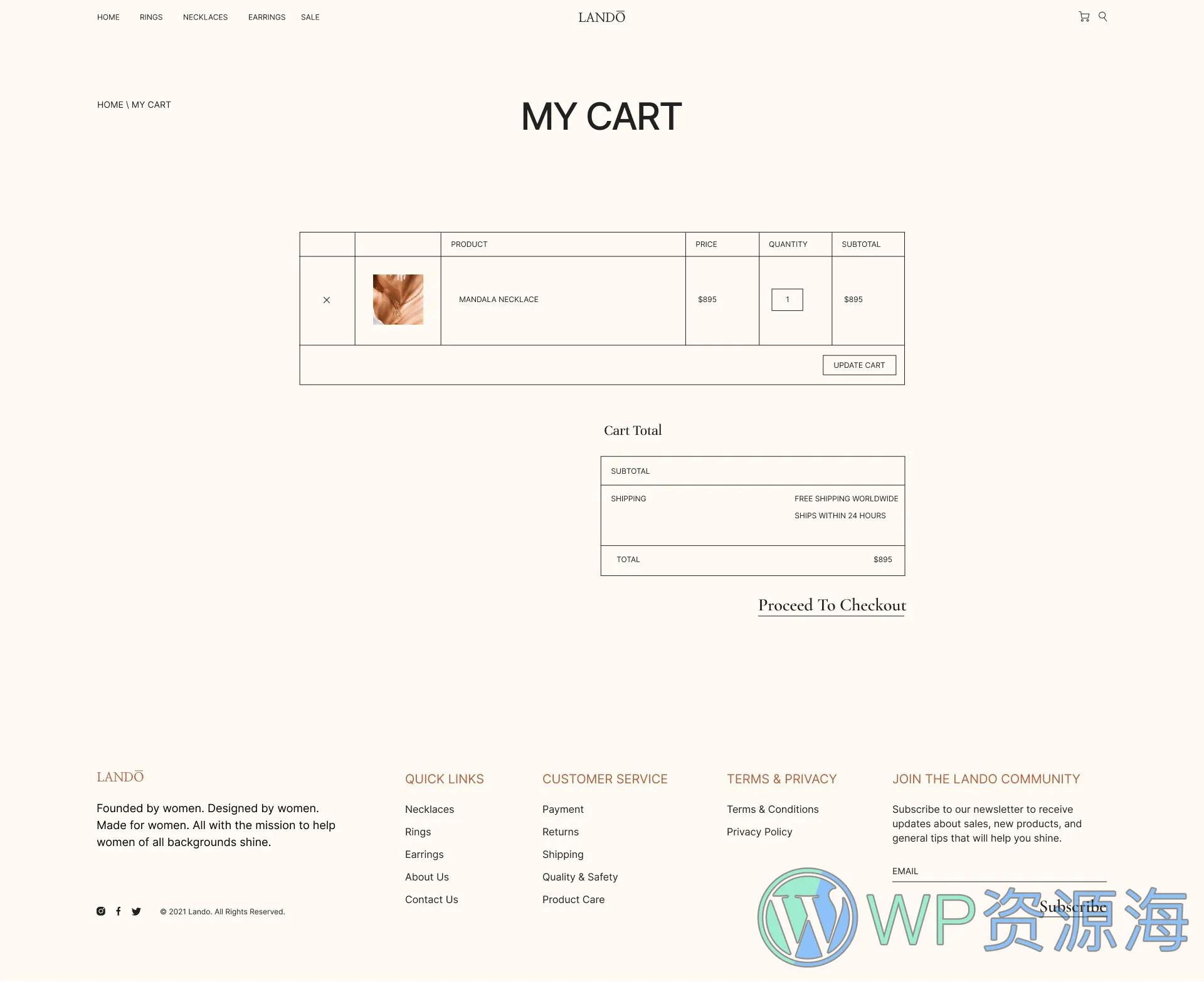 整站模板_黄金首饰与珠宝公司商城网站成品模板_一键导入式快速建站模板插图11-WP资源海