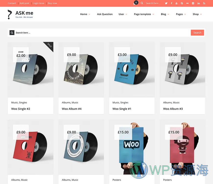 Ask Me-在线问答系统网站模板WordPress主题[更至v6.9.8]插图16-WordPress资源海