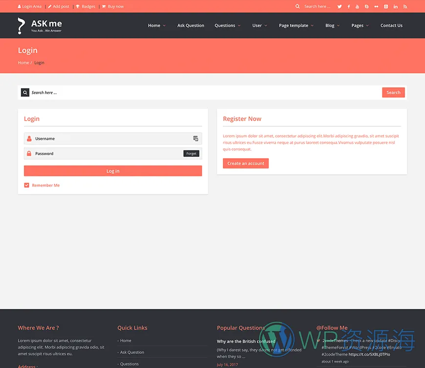 Ask Me-在线问答系统网站模板WordPress主题[更至v7.0.1]插图14-WP资源海