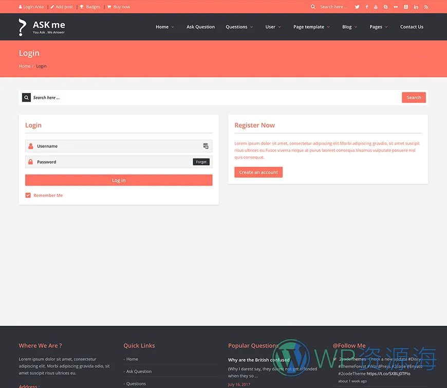Ask Me-在线问答系统网站模板WordPress主题[更至v6.9.8]插图14-WordPress资源海