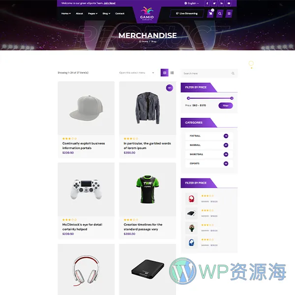 Gamio-2024最新炫酷风游戏电竞网站HTML模板插图12-WP资源海