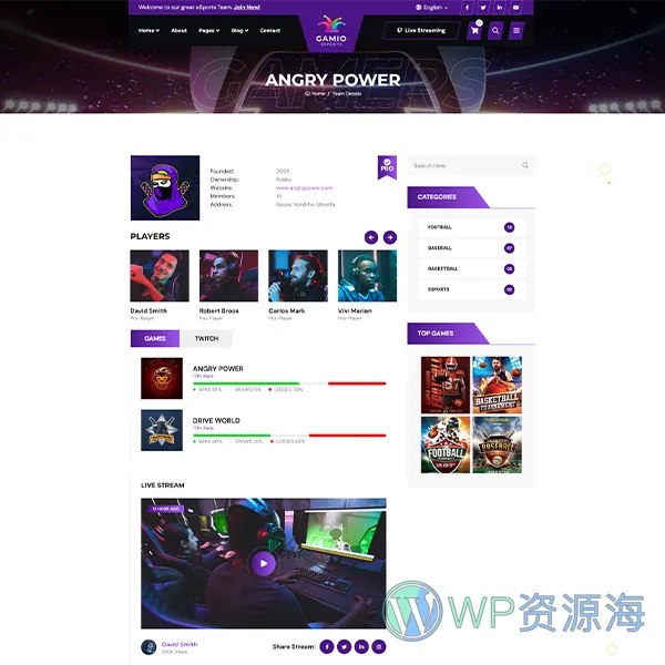 Gamio-2024最新炫酷风游戏电竞网站HTML模板插图13-WP资源海