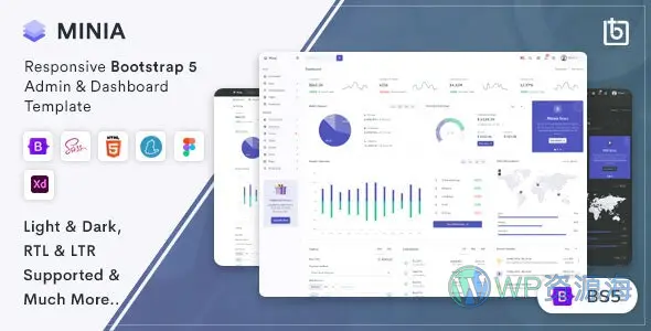 Minia-Bootstrap 5 网站后台管理仪表盘HTML模板[更至v2.3]插图-WP资源海