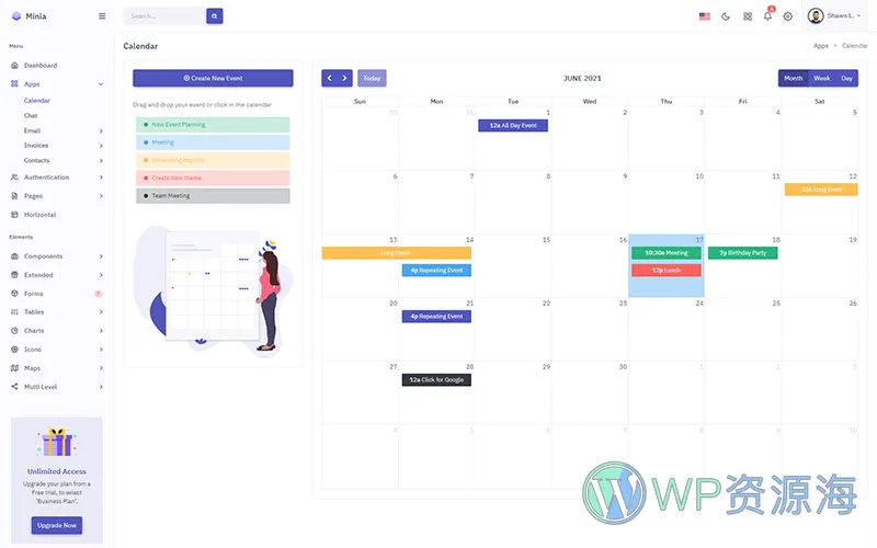 Minia-Bootstrap 5 网站后台管理仪表盘HTML模板[更至v2.3]插图10-WP资源海