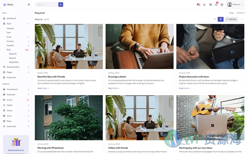 Minia-Bootstrap 5 网站后台管理仪表盘HTML模板[更至v2.3]插图9-WP资源海