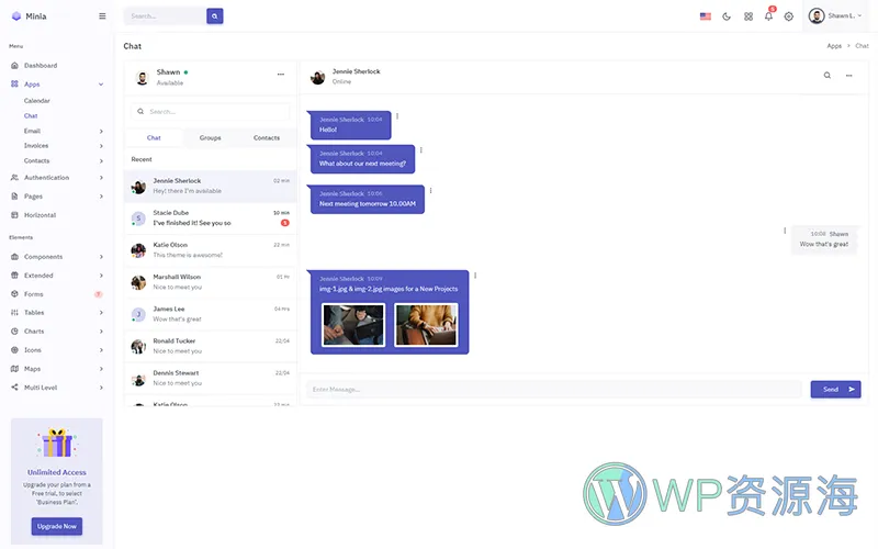 Minia-Bootstrap 5 网站后台管理仪表盘HTML模板[更至v2.3]插图11-WP资源海