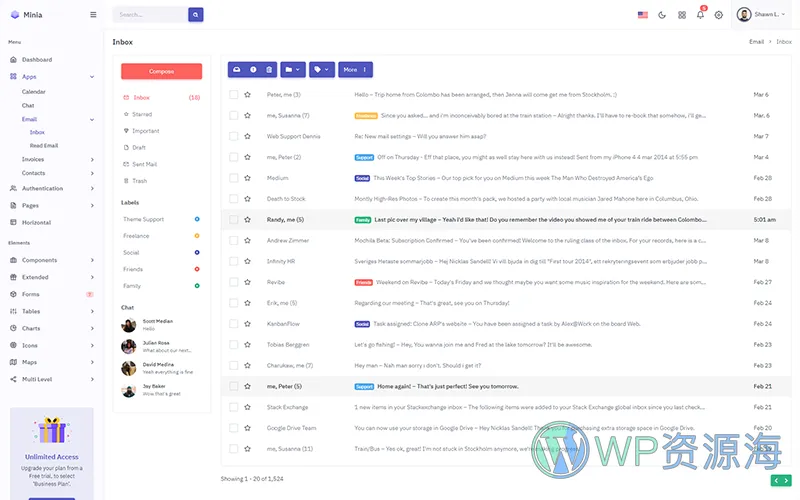 Minia-Bootstrap 5 网站后台管理仪表盘HTML模板[更至v2.3]插图13-WP资源海
