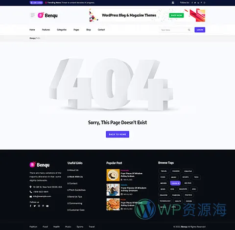 Benqu-新闻杂志博客网站模板WordPress主题[更至v1.1.4]插图7-WP资源海