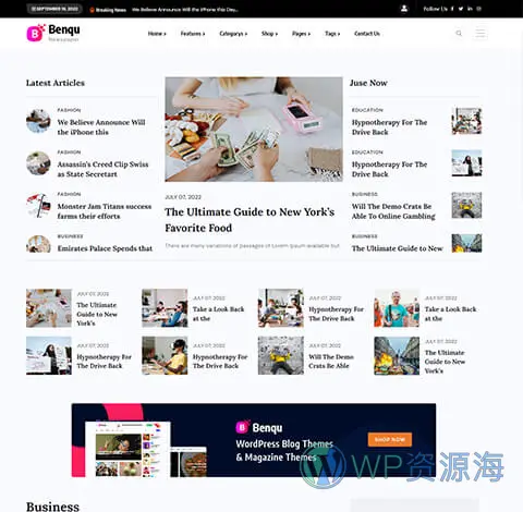 Benqu-新闻杂志博客网站模板WordPress主题[更至v1.1.2]插图15-WordPress资源海
