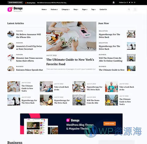 Benqu-新闻杂志博客网站模板WordPress主题[更至v1.1.4]插图15-WP资源海