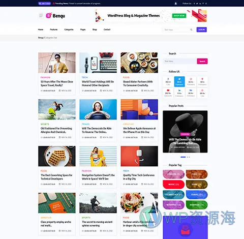 Benqu-新闻杂志博客网站模板WordPress主题[更至v1.1.4]插图11-WP资源海