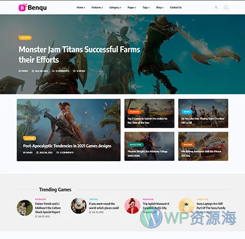 Benqu-新闻杂志博客网站模板WordPress主题[更至v1.1.4]插图4-WP资源海