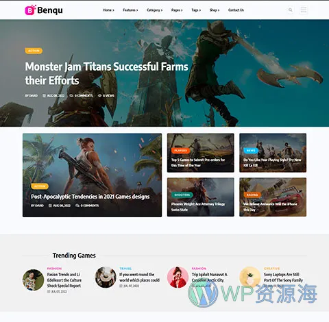 Benqu-新闻杂志博客网站模板WordPress主题[更至v1.1.2]插图4-WordPress资源海