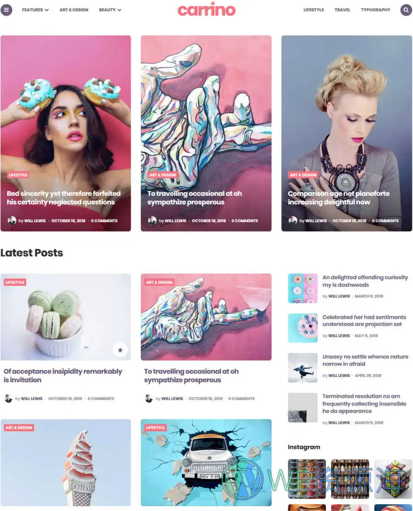 Carrino-新闻杂志博客WordPress古腾堡主题[更至v1.8.2]插图3-WordPress资源海