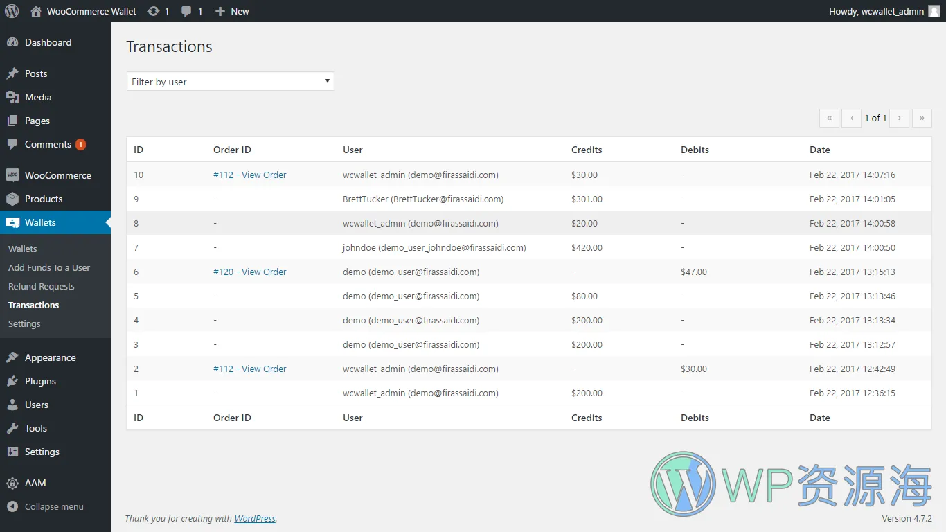 WooCommerce Wallet-Woo商城用户钱包管理系统WordPress插件[更至v3.0.9]插图4-WordPress资源海