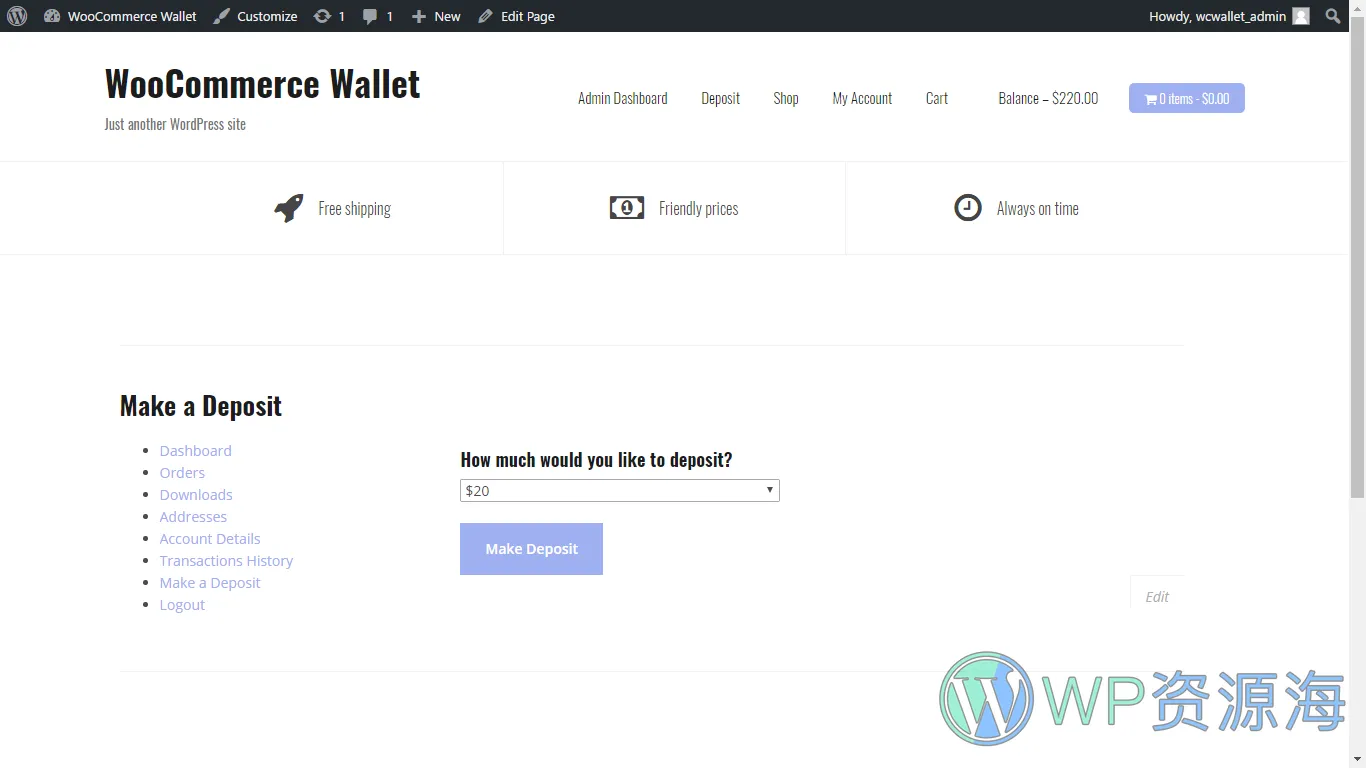 WooCommerce Wallet-Woo商城用户钱包管理系统WordPress插件[更至v3.0.9]插图9-WordPress资源海