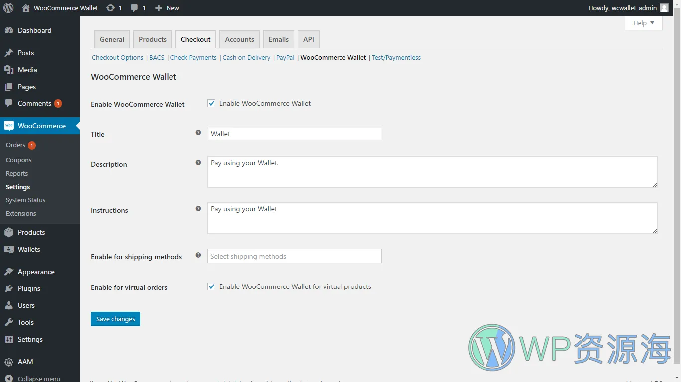 WooCommerce Wallet-Woo商城用户钱包管理系统WordPress插件[更至v3.0.9]插图13-WordPress资源海