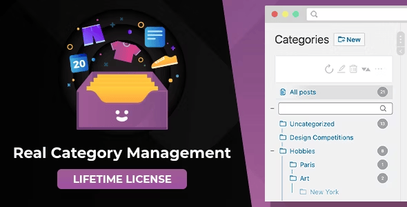 Real Category Management-分类文件夹管理排序树状图WordPress插件[更至v4.2.14]