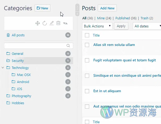 Real Category Management-分类排序文件夹分组管理WordPress插件[更至v4.2.17]插图2-WP资源海