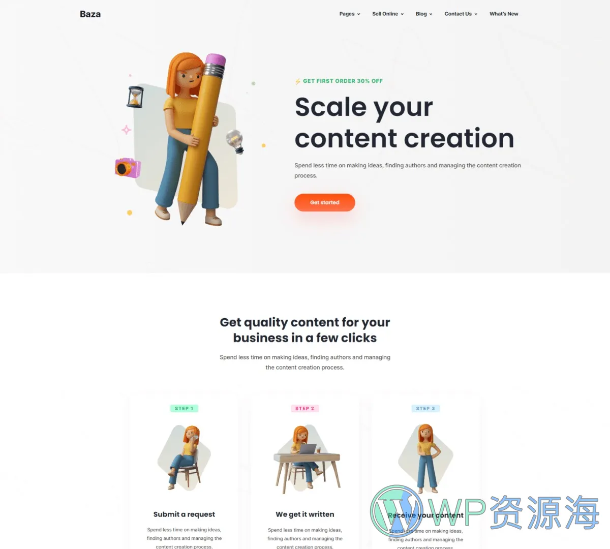 Baza-漂亮多用途3D插画风WordPress主题插图35-WP资源海 Baza-漂亮多用途3D插画风WordPress主题插图35-WP资源海