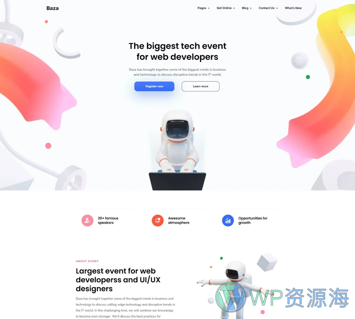 Baza-漂亮多用途3D插画风WordPress主题插图22-WP资源海 Baza-漂亮多用途3D插画风WordPress主题插图22-WP资源海