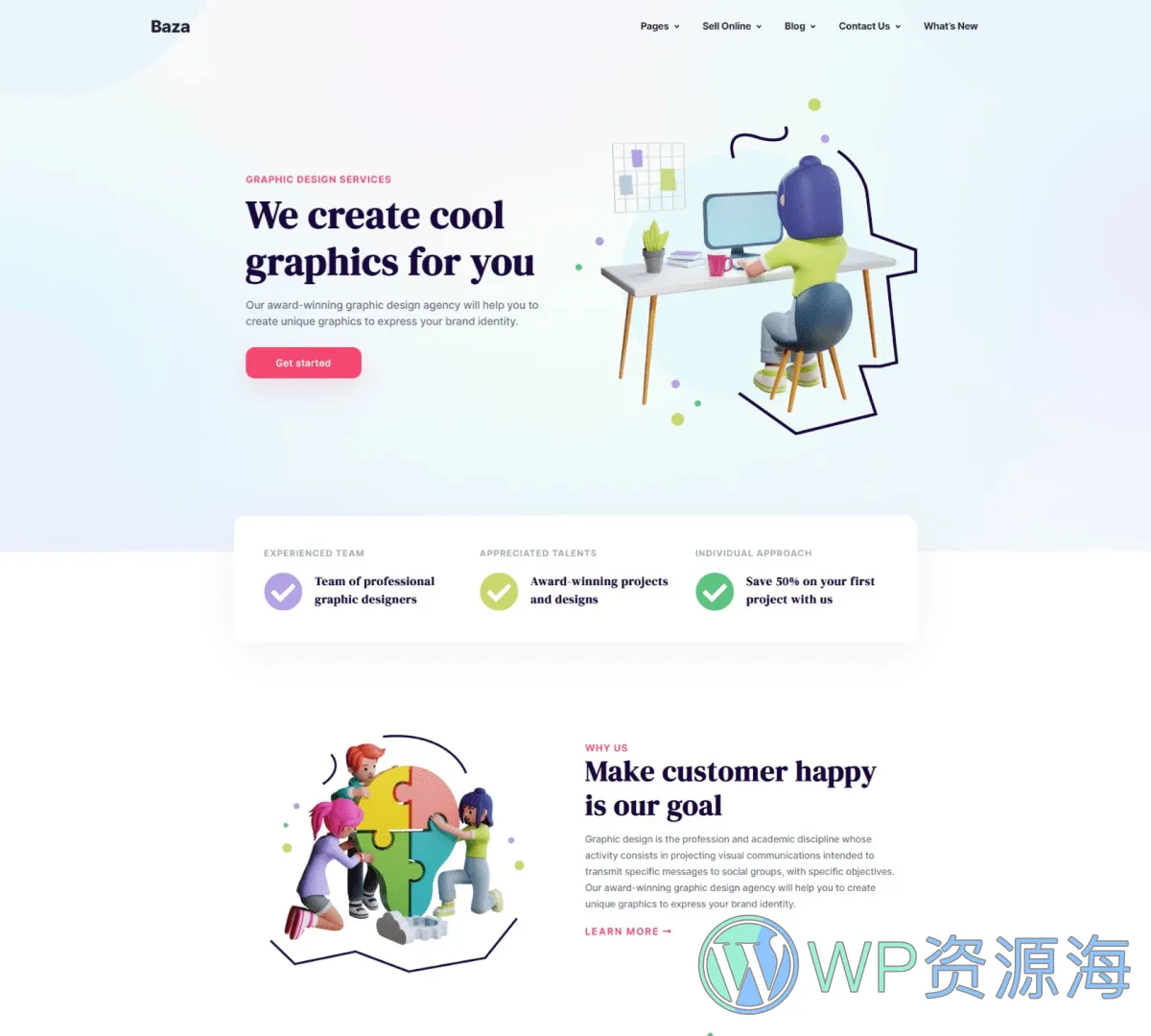 Baza-漂亮多用途3D插画风WordPress主题插图20-WP资源海 Baza-漂亮多用途3D插画风WordPress主题插图20-WP资源海