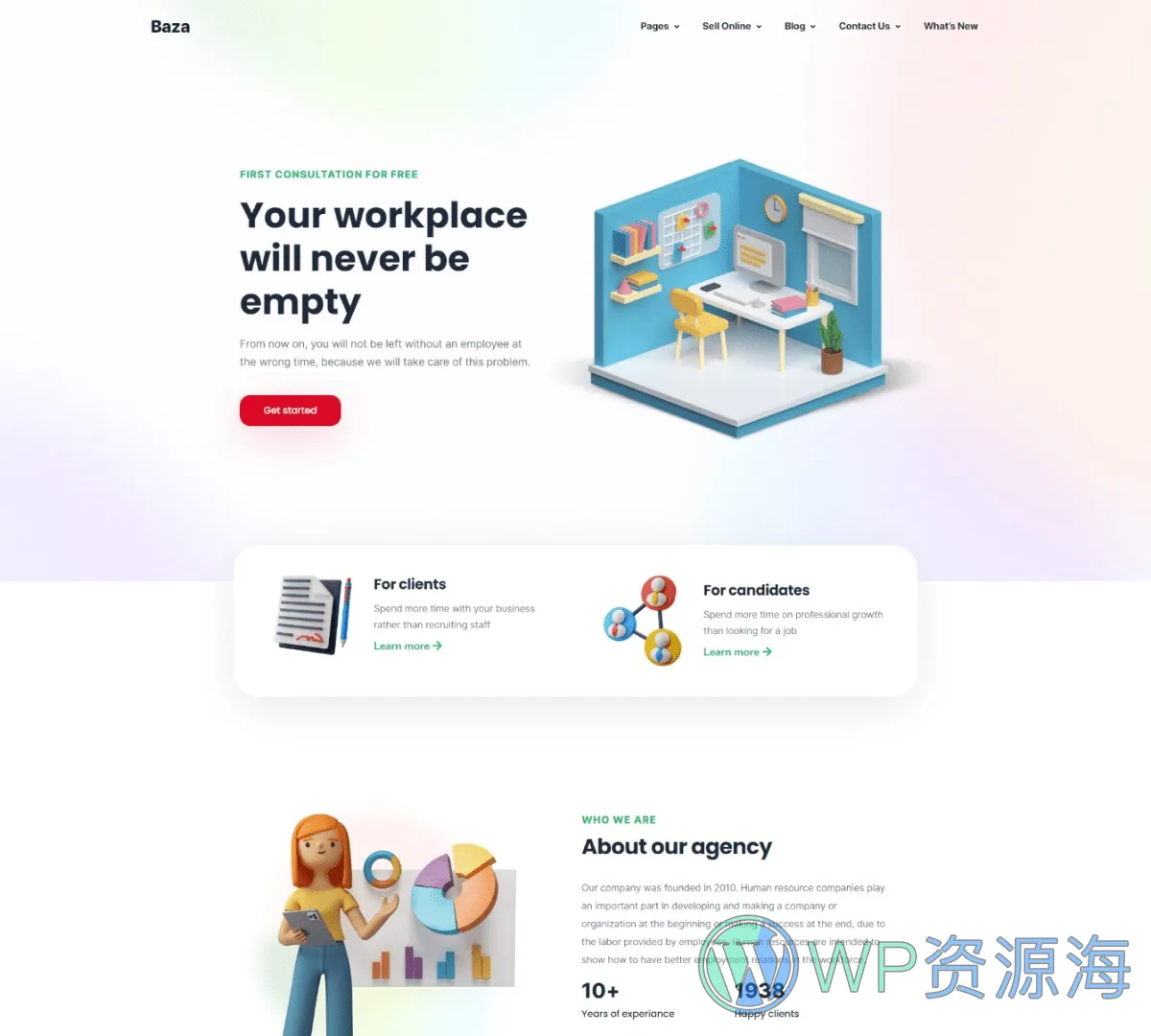 Baza-漂亮多用途3D插画风WordPress主题插图10-WP资源海 Baza-漂亮多用途3D插画风WordPress主题插图10-WP资源海