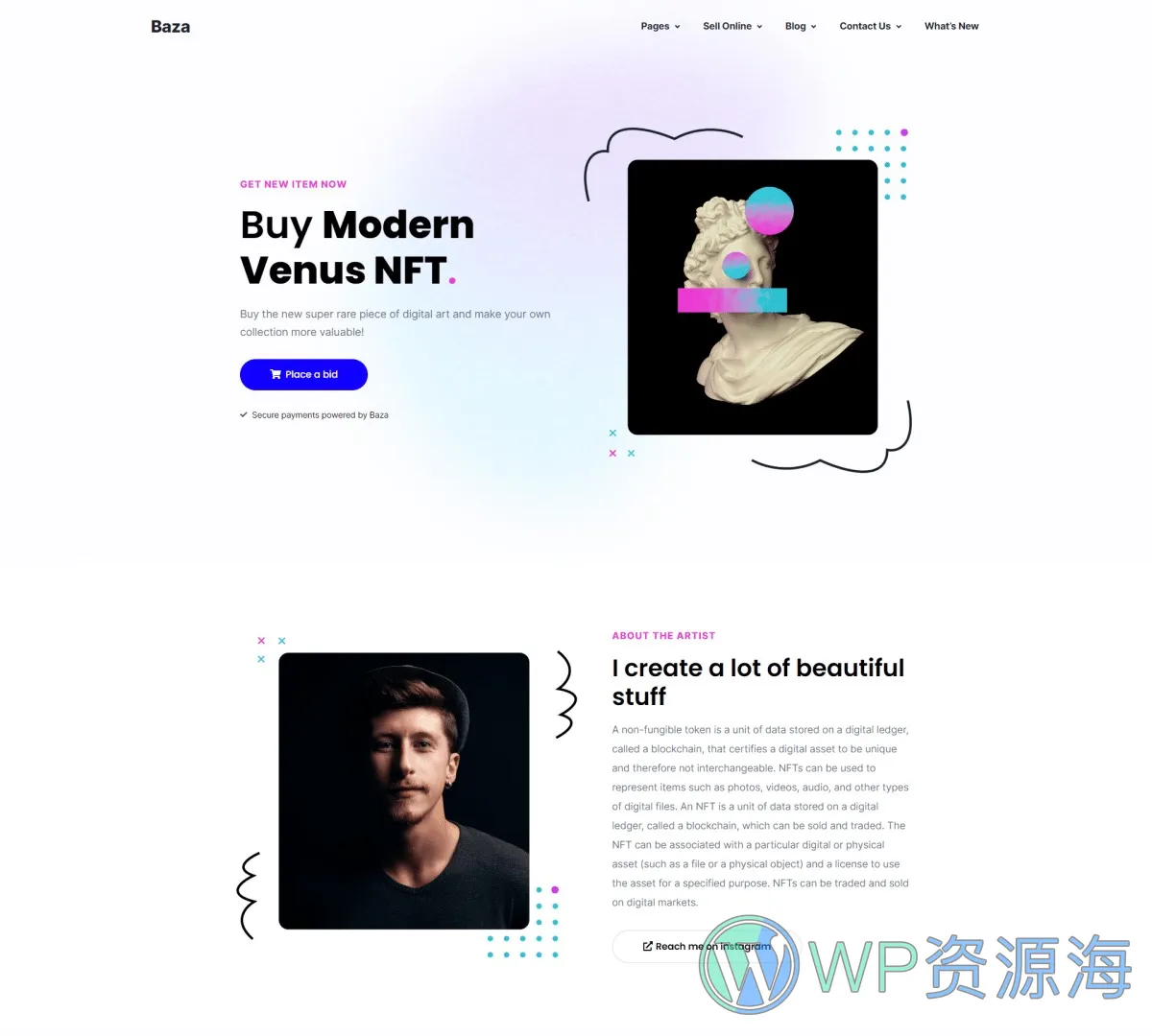 Baza-漂亮多用途3D插画风WordPress主题插图6-WP资源海 Baza-漂亮多用途3D插画风WordPress主题插图6-WP资源海