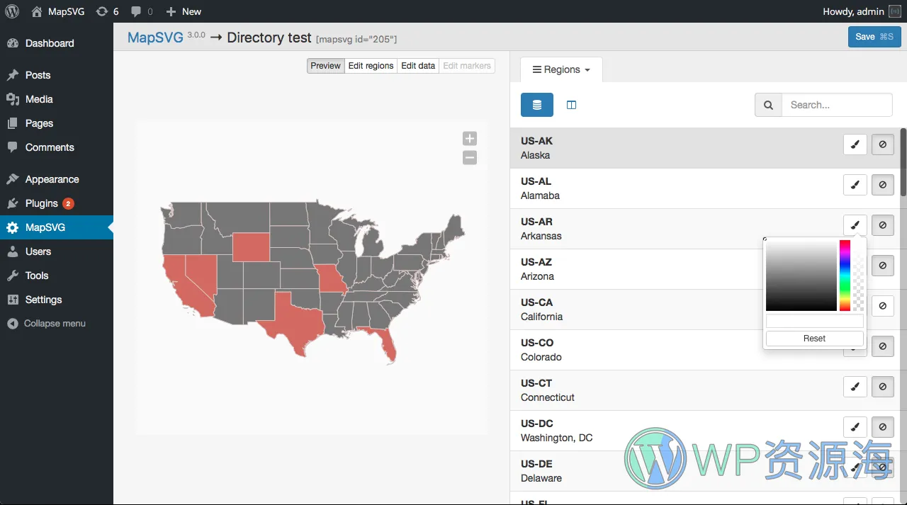 MapSVG-无缝连接谷歌与svg矢量地图的WordPress插件[更至v8.3.8]插图4-WordPress资源海