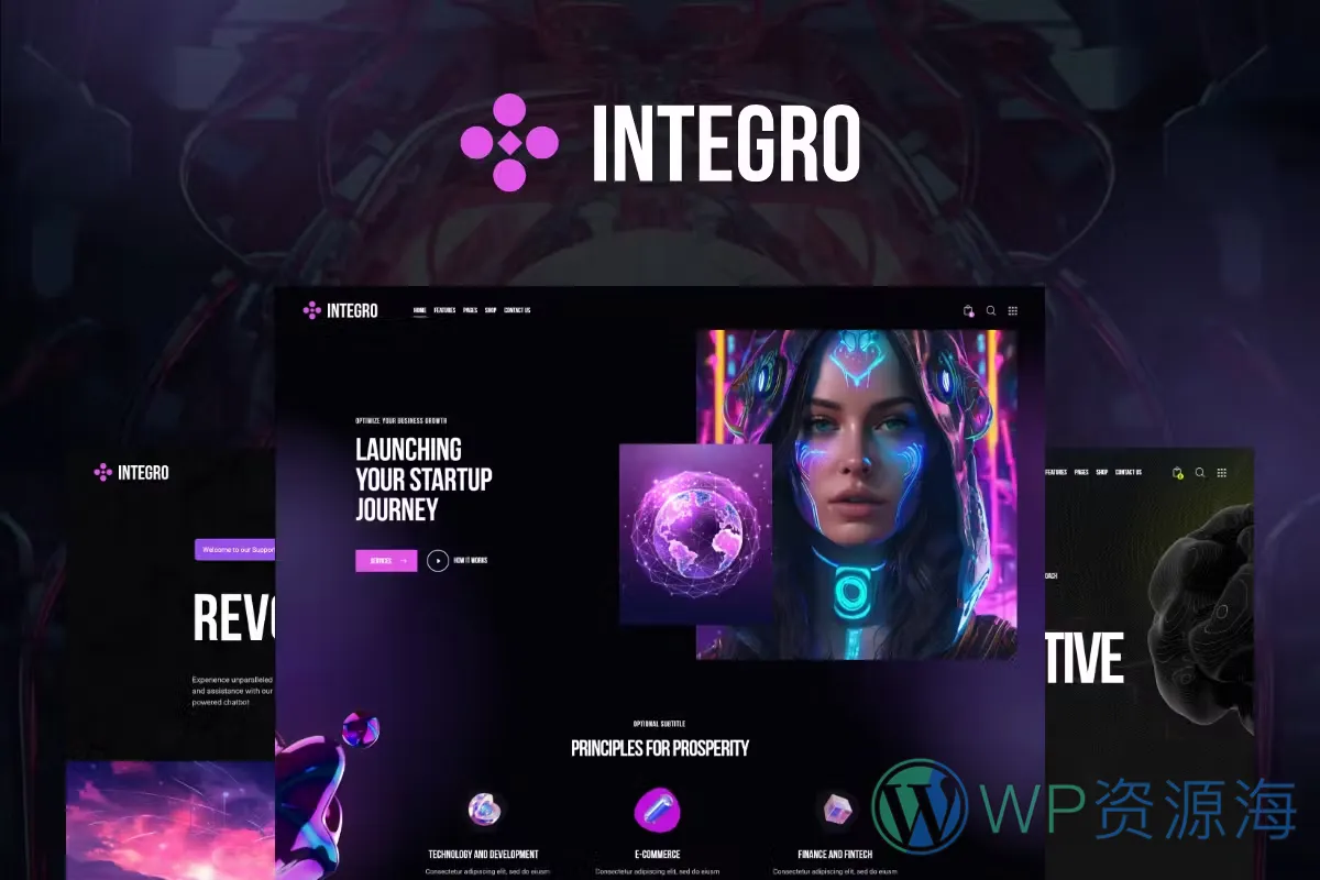 Integro-设计绘画IT科技公司网站模板WordPress主题插图-WP资源海 Integro-设计绘画IT科技公司网站模板WordPress主题插图-WP资源海