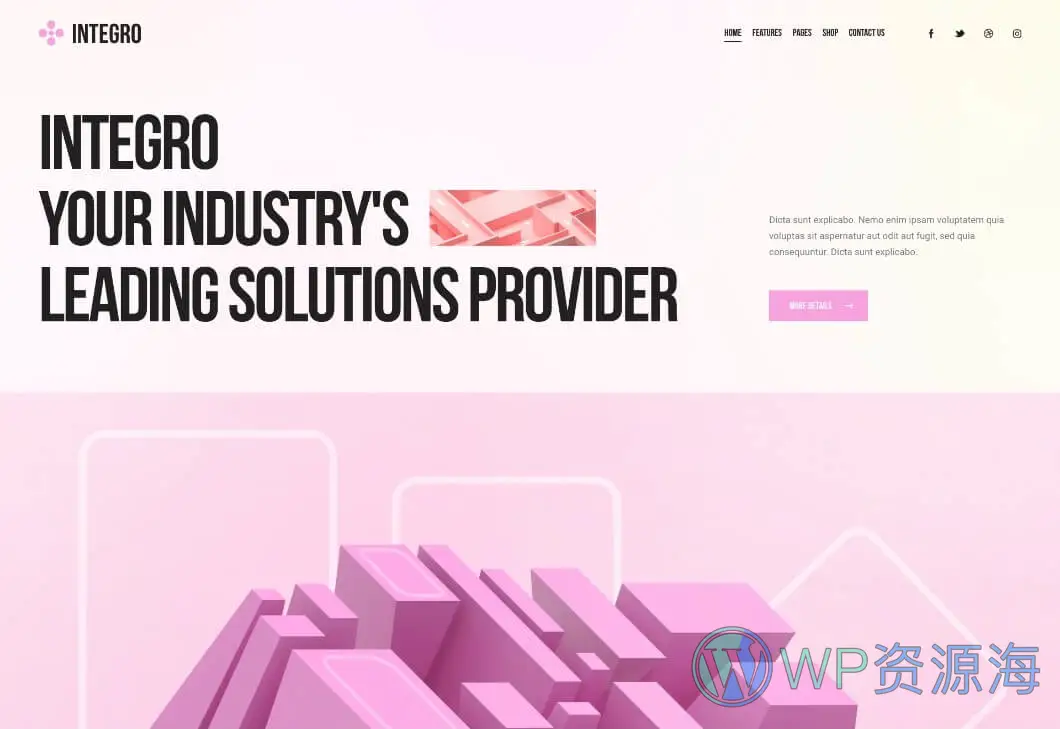 Integro-设计绘画IT科技公司网站模板WordPress主题插图8-WP资源海