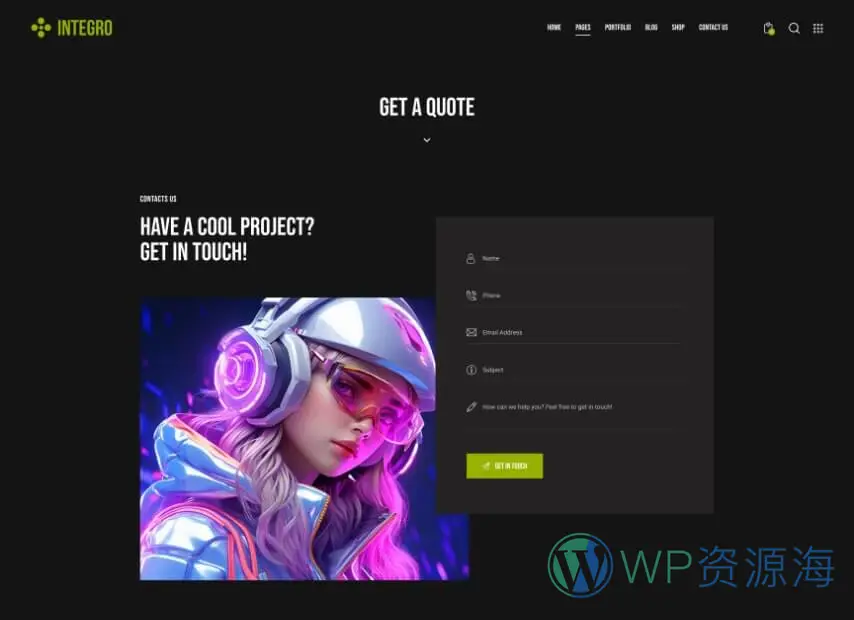 Integro-设计绘画IT科技公司网站模板WordPress主题插图15-WP资源海