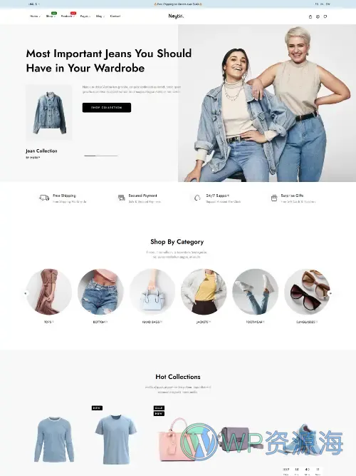 Neytiri-简约漂亮的外贸跨境电商网站模板WordPress主题[更至v1.0.3]插图4-WordPress资源海