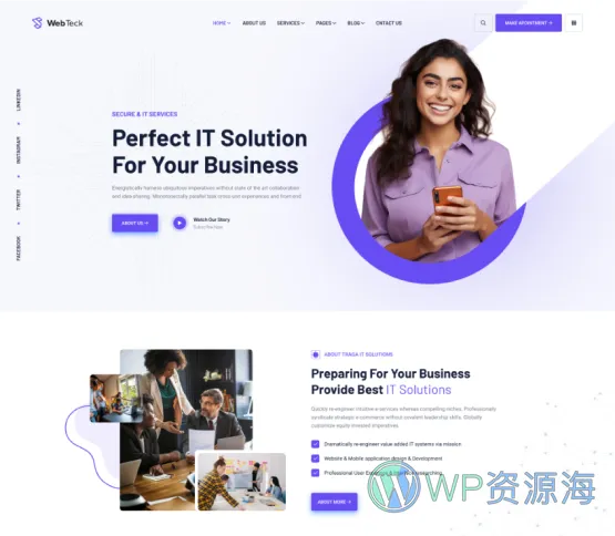 Webteck-互联网IT科技公司网站模板WordPress主题插图7-WP资源海