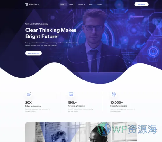 Webteck-互联网IT科技公司网站模板WordPress主题插图2-WP资源海