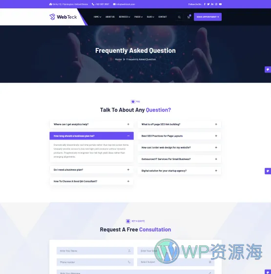 Webteck-互联网IT科技公司网站模板WordPress主题[更至v1.0.0]插图16-WordPress资源海