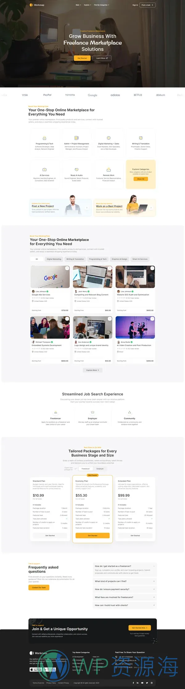 Workreap-求职招聘找工作网站模板WordPress主题插图4-WP资源海