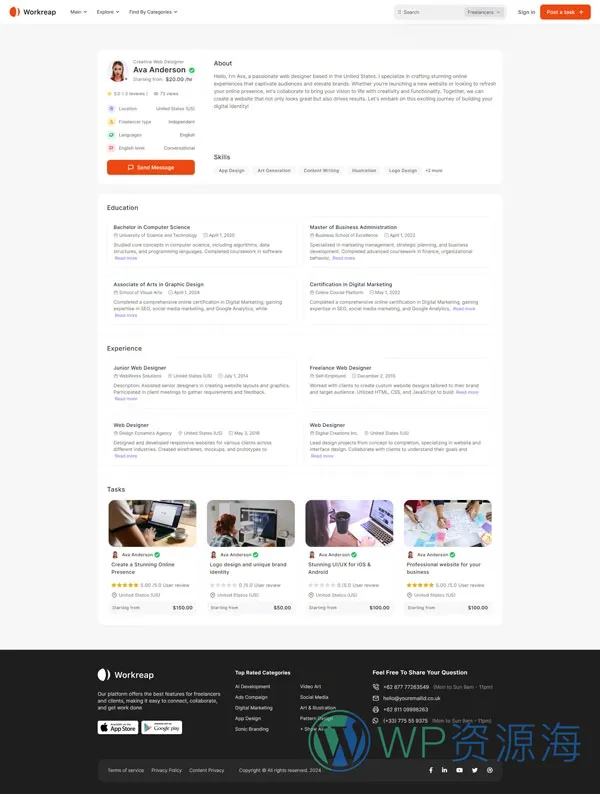 Workreap-求职招聘找工作网站模板WordPress主题插图24-WP资源海