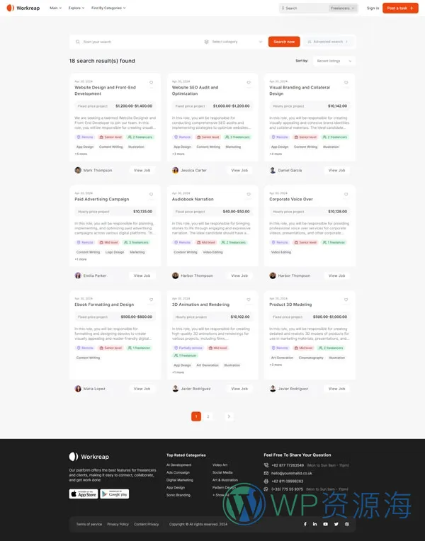 Workreap-求职招聘找工作网站模板WordPress主题插图29-WP资源海