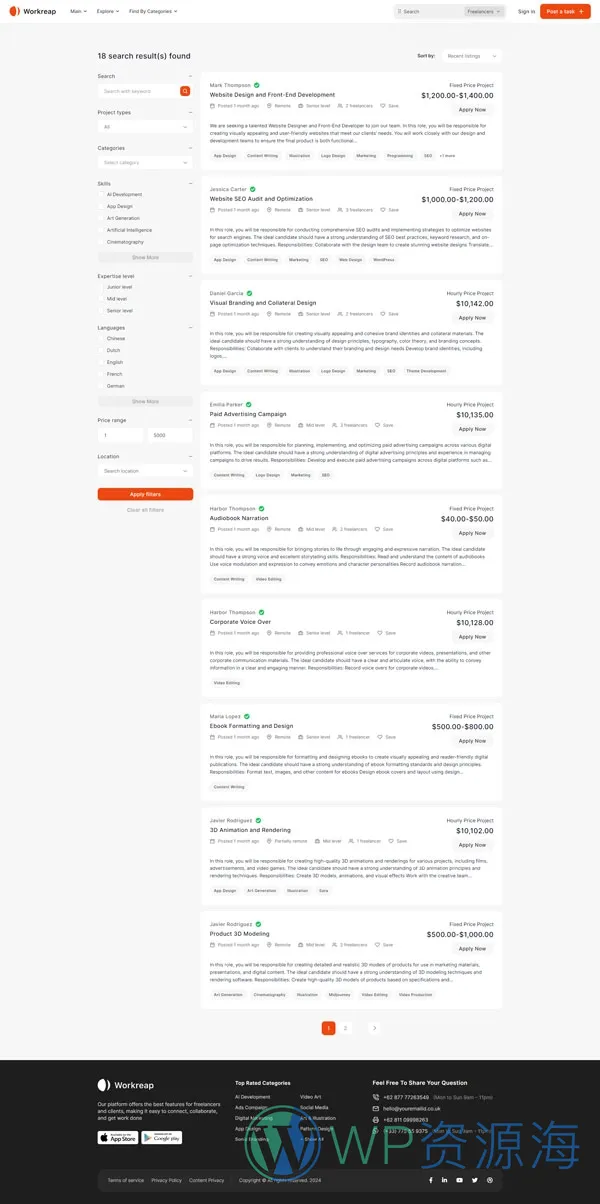 Workreap-求职招聘找工作网站模板WordPress主题插图28-WP资源海