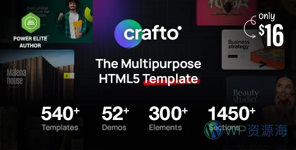 Crafto-超漂亮多用途企业网站HTML模板[更至v2.0]插图-WordPress资源海