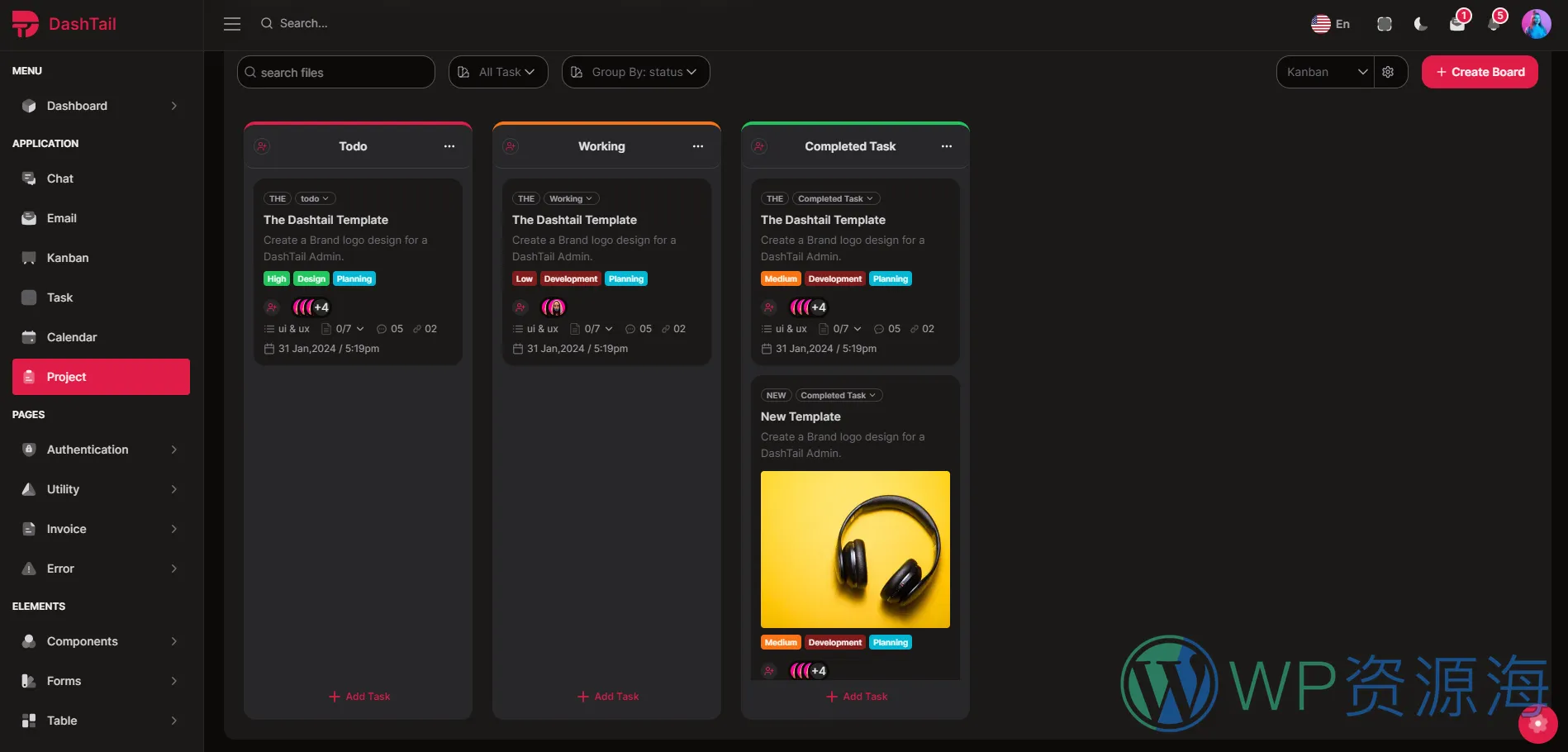 DashTail-Tailwind React Next精品多合一后台管理模板[更至v1.3]插图6-WP资源海