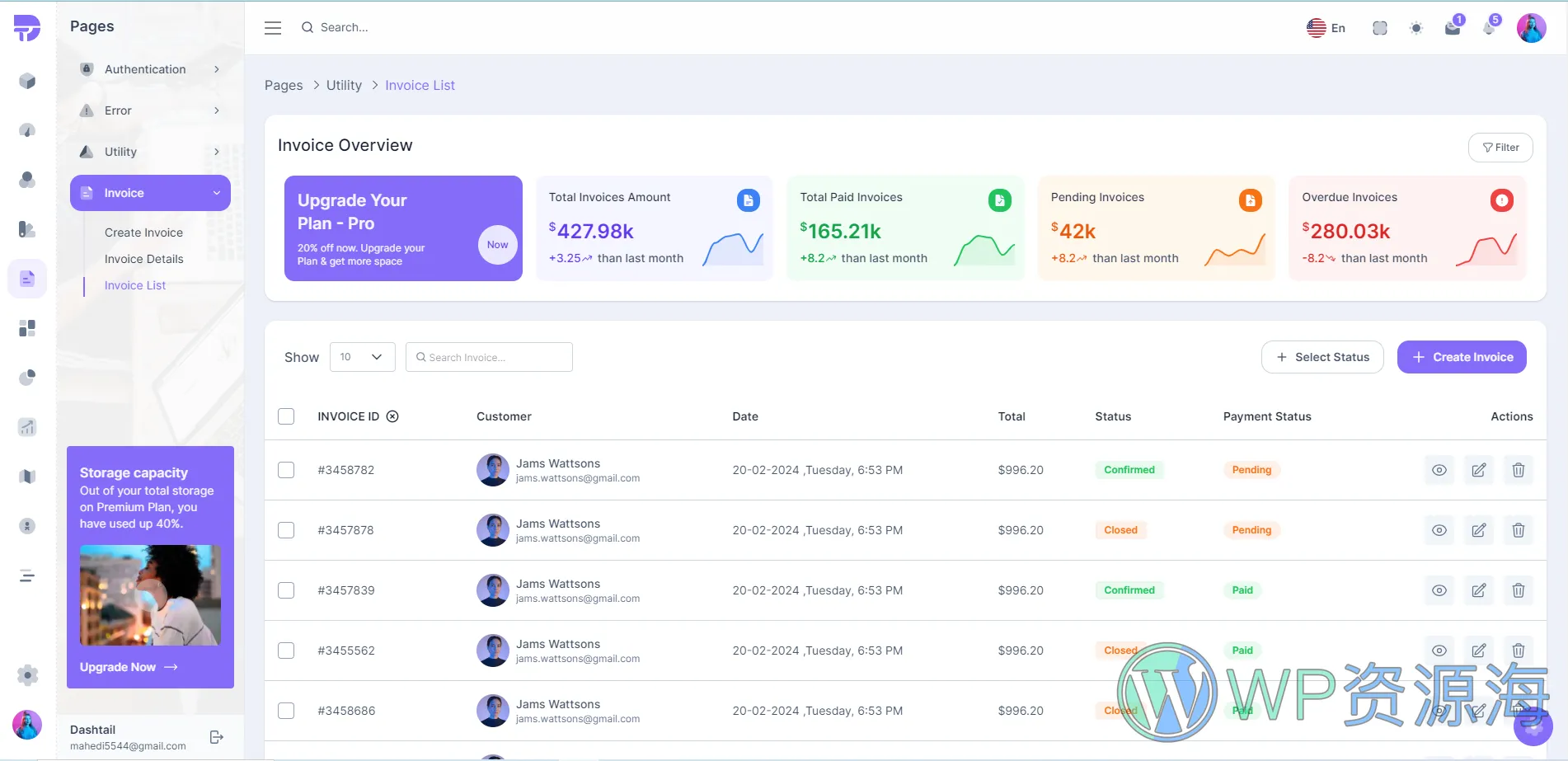 DashTail-Tailwind React Next精品多合一后台管理模板[更至v1.3]插图9-WP资源海