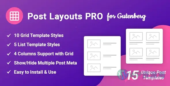Post Layouts Pro-古腾堡文章列表布局扩展插件[更至v1.0.4]插图-WP资源海