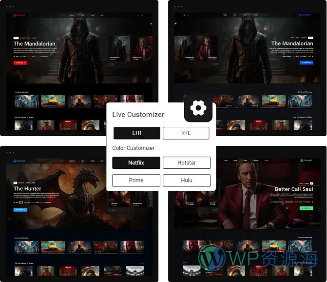 Streamit-前端多框架炫酷电影网站网页模板[更至v5.2.1]插图9-WordPress资源海