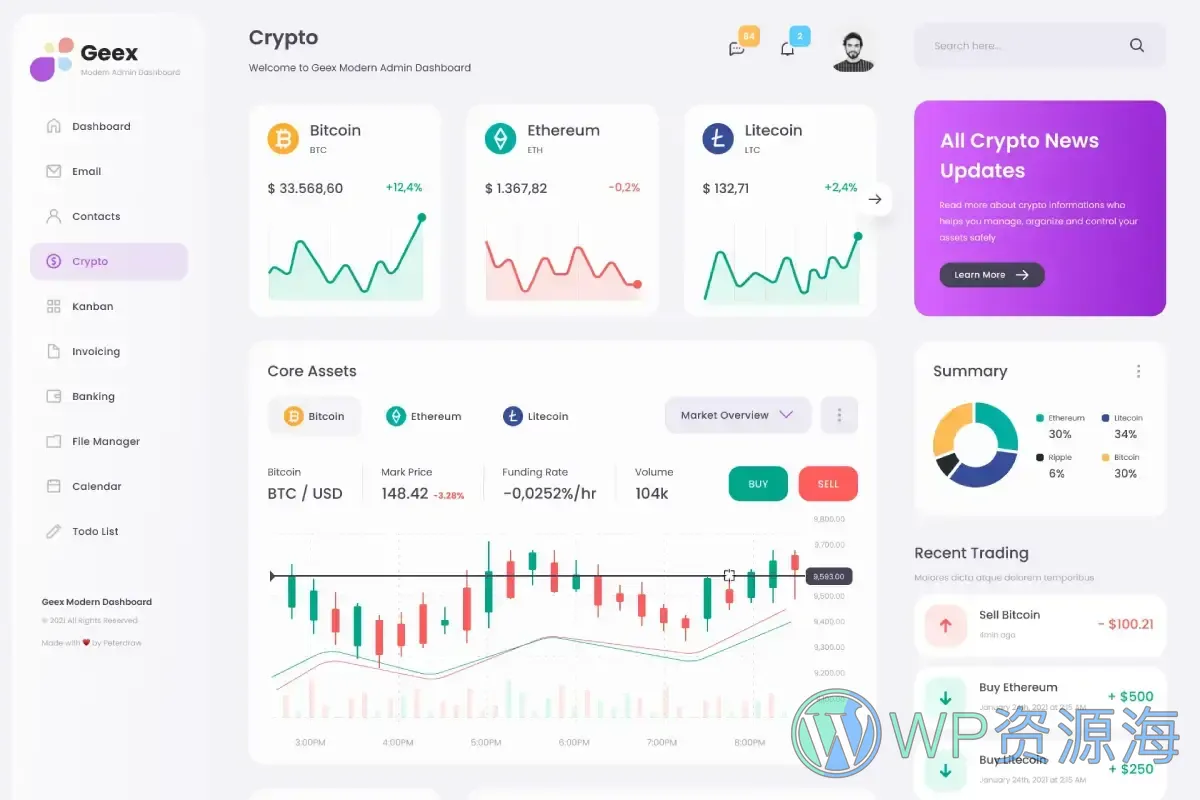 Geex | Bootstrap5 后台管理仪表板 HTML 模板[更至v1.0.2]插图1-WP资源海