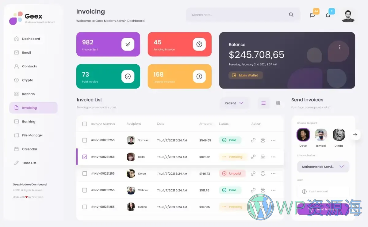 Geex | Bootstrap5 后台管理仪表板 HTML 模板[更至v1.0.2]插图3-WP资源海
